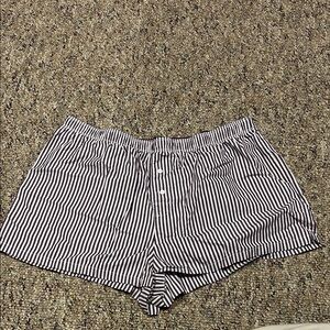Striped Purple and White Women's Boxer Shorts